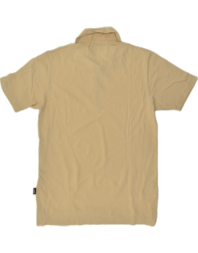 RIFLE Mens Polo Shirt Large Beige Cotton | Vintage Rifle | Thrift | Second-Hand Rifle | Used Clothing | Messina Hembry 