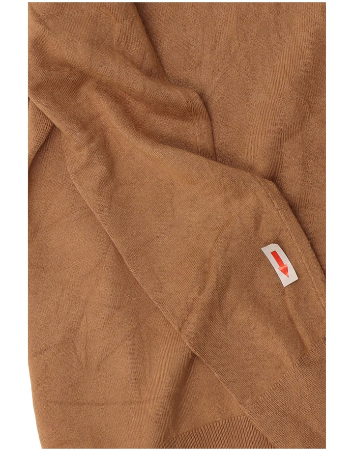 Zara Womens Roll Neck Jumper Sweater UK 12 Medium Brown