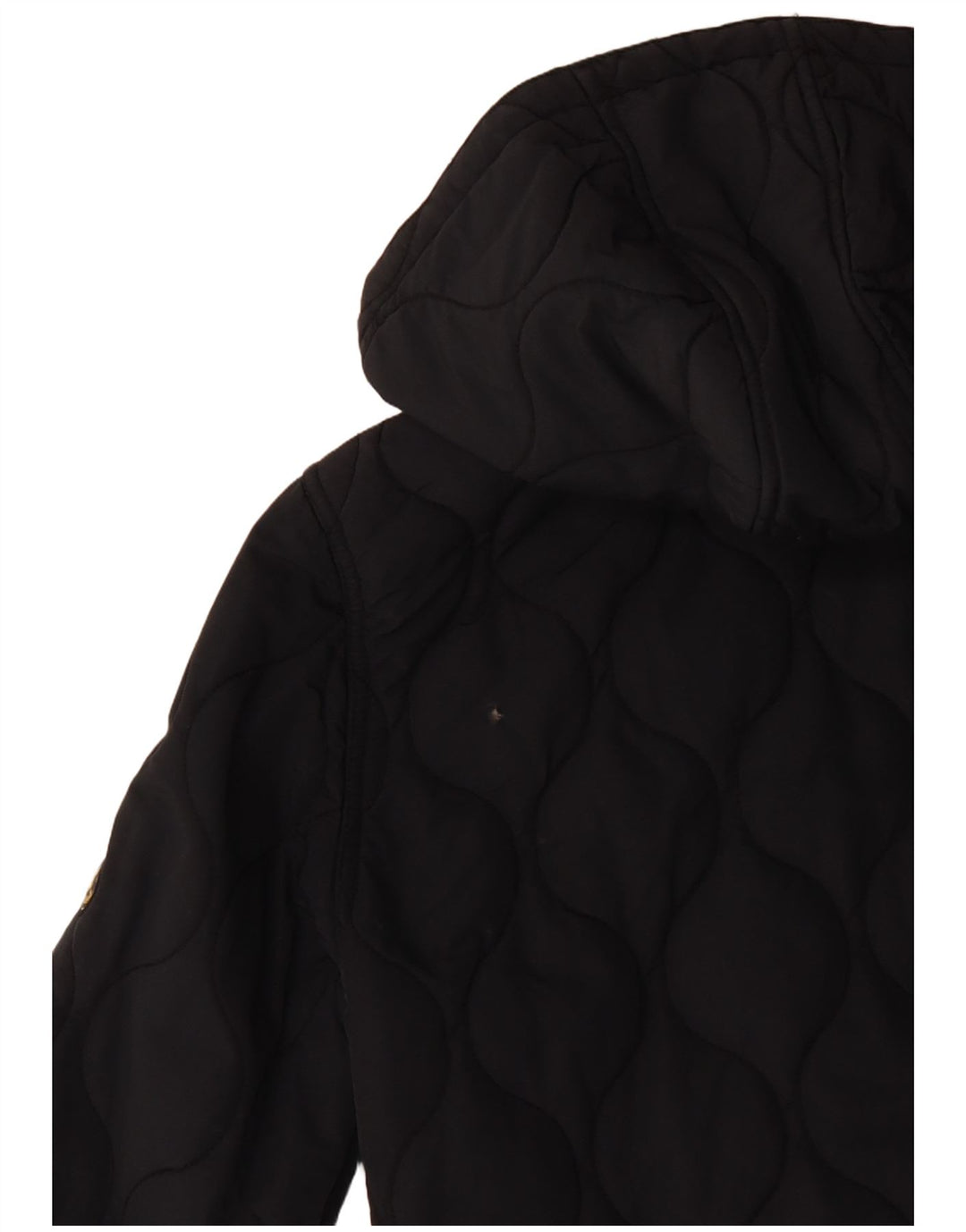 LYLE & SCOTT Mens Hooded Padded Jacket UK 40 Large Black Cotton