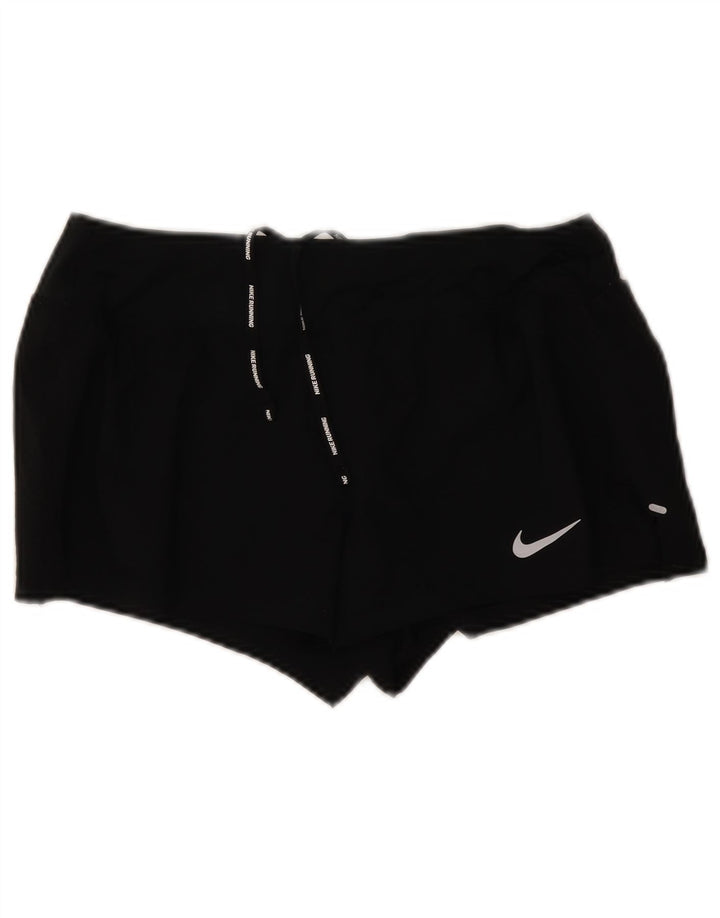 NIKE Womens Dri Fit Sport Shorts UK 14 Medium  Black Polyester