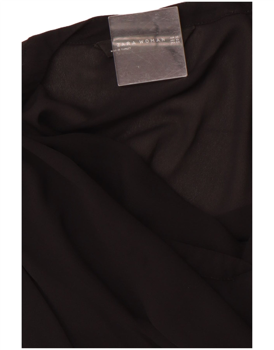 ZARA Womens 3/4 Sleeve Blouse Top UK 6 XS Black