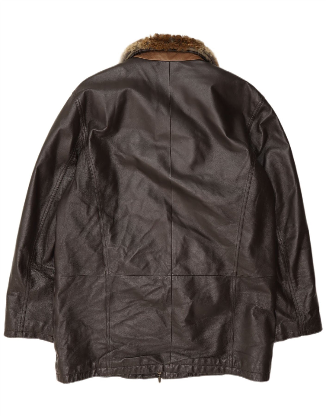 Zugaroni Mens Magione Leather Jacket IT 52 XL Brown
