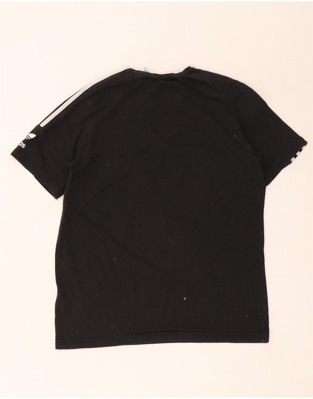 Adidas Mens T-Shirt Top Medium Black Cotton