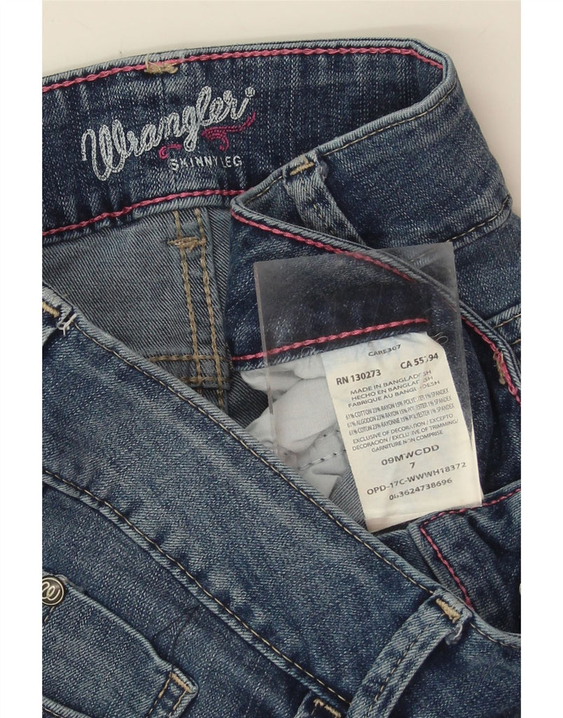 WRANGLER Womens Skinny Cropped Jeans US 7 Medium W30 L24 Blue Cotton Vintage Wrangler and Second-Hand Wrangler from Messina Hembry 