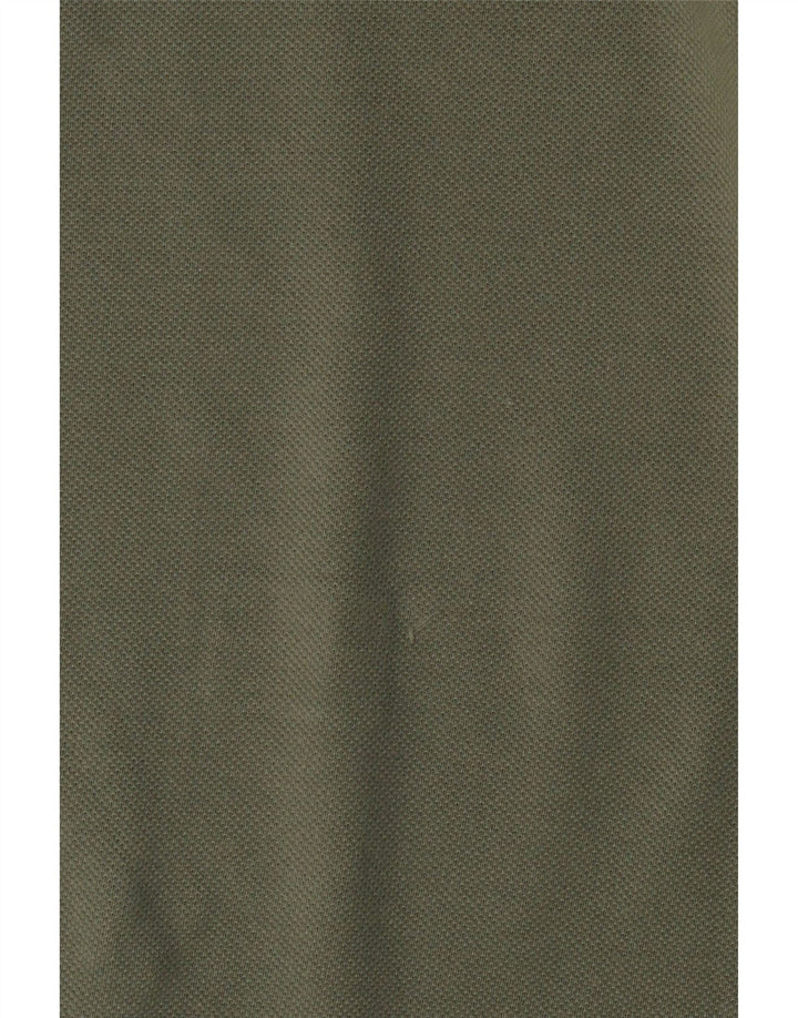 LACOSTE Mens Classic Fit Polo Shirt Size 4 Medium Khaki Cotton