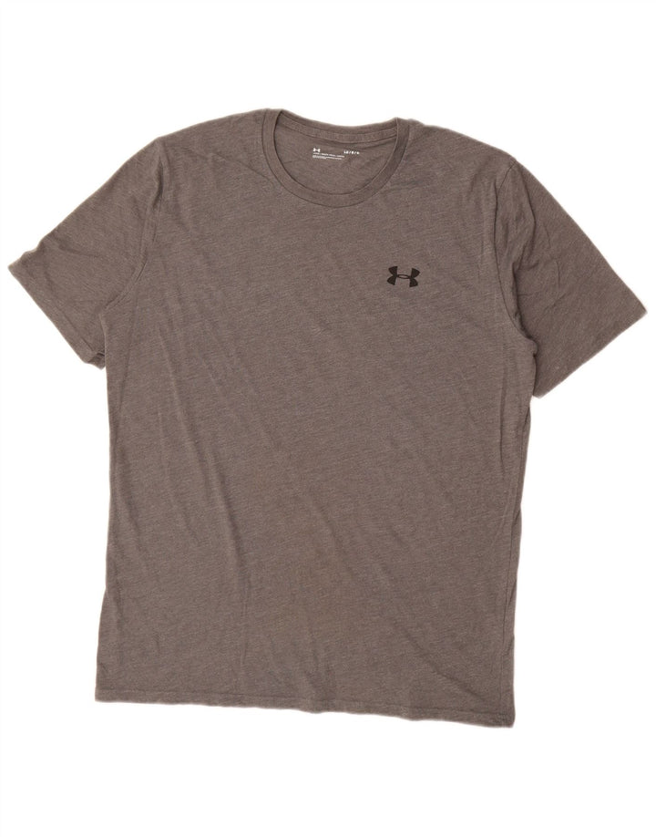 Under Armour Mens T-Shirt Top Large Grey Flecked