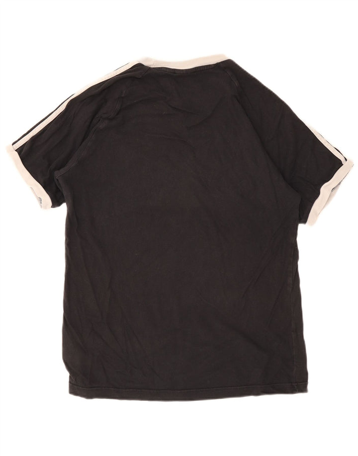 Adidas Mens T-Shirt Top Small Black Cotton