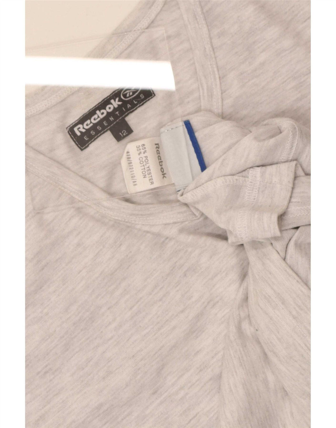 Reebok Womens T-Shirt Top UK 12 Medium Grey Polyester