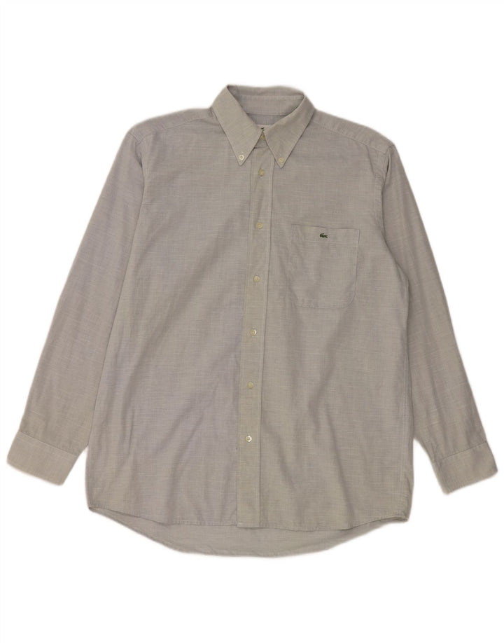 Lacoste Mens Shirt Size 39 Medium Grey Cotton