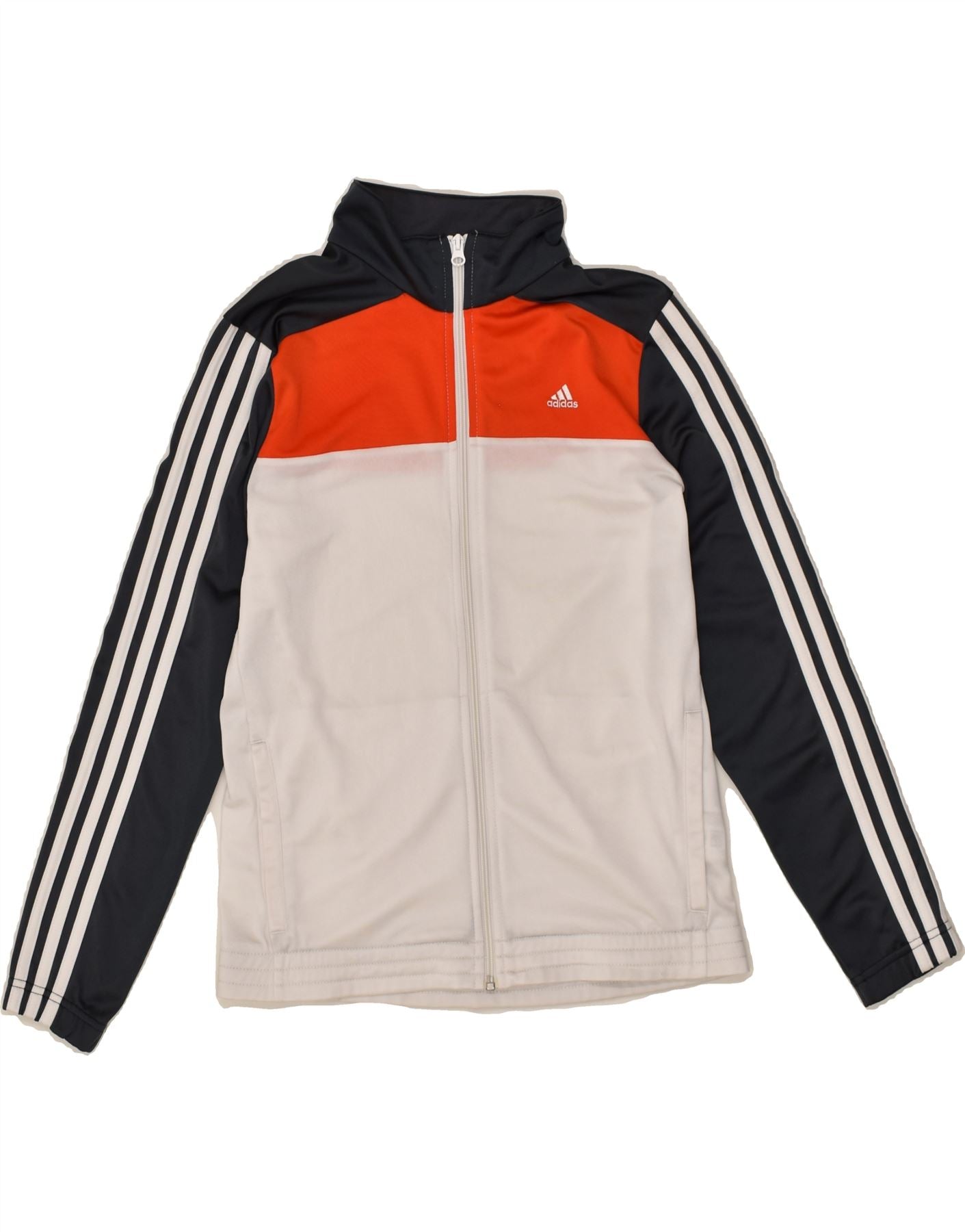 ADIDAS Chaqueta de ch ndal para ni o 13 14 a os Blanco Poli ster