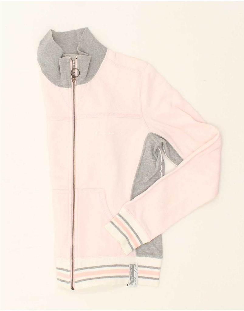 CHAMPION Womens Tracksuit Top Jacket UK 10 Small Pink Colourblock Vintage Champion and Second-Hand Champion from Messina Hembry 