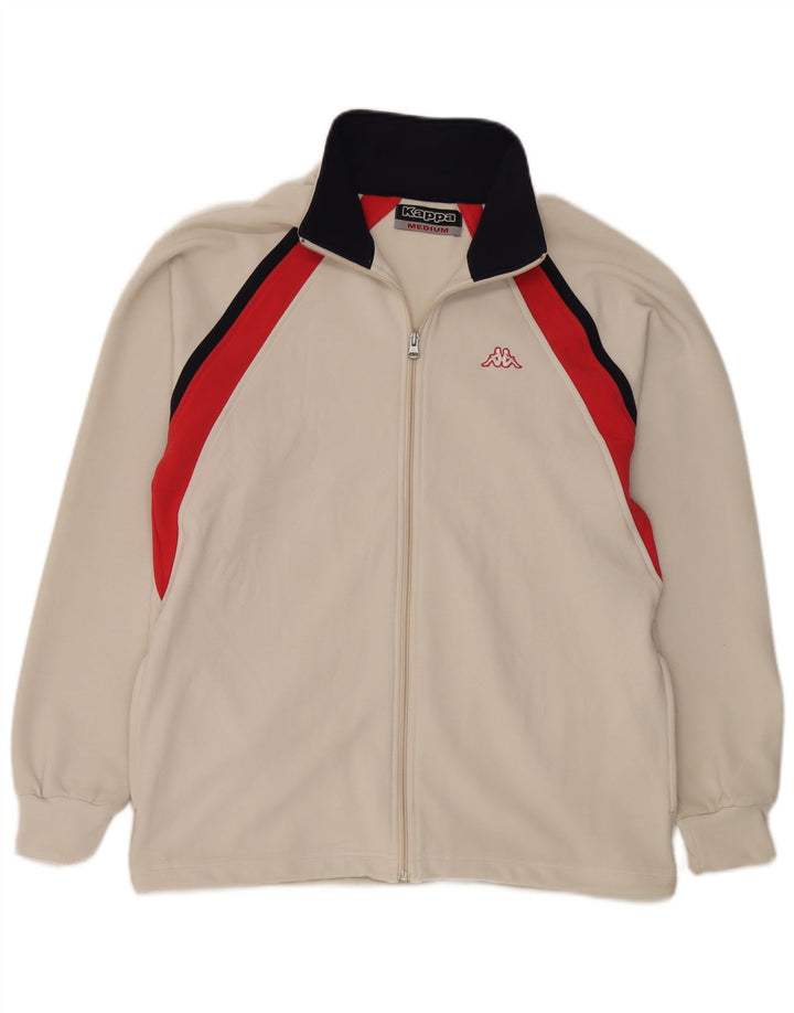 Kappa Mens Tracksuit Top Jacket Medium White Cotton