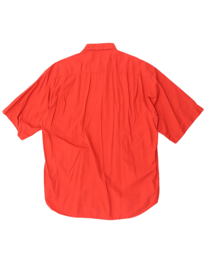 Stefanel Mens Short Sleeve Shirt Medium Red Cotton