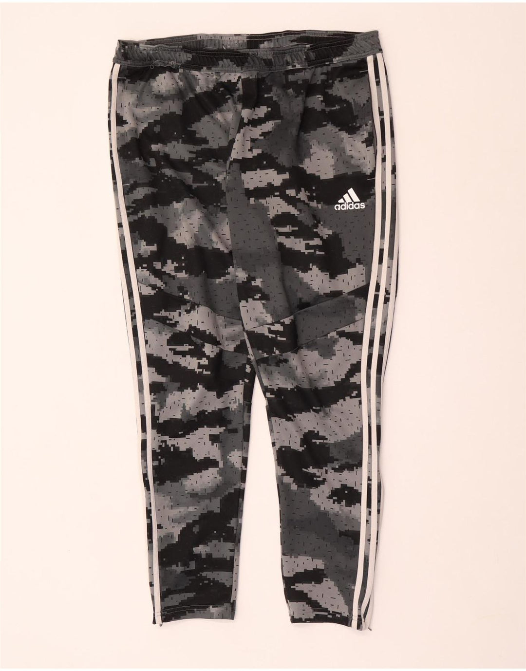 ADIDAS Mens Tracksuit Trousers XL  Grey Camouflage Polyester