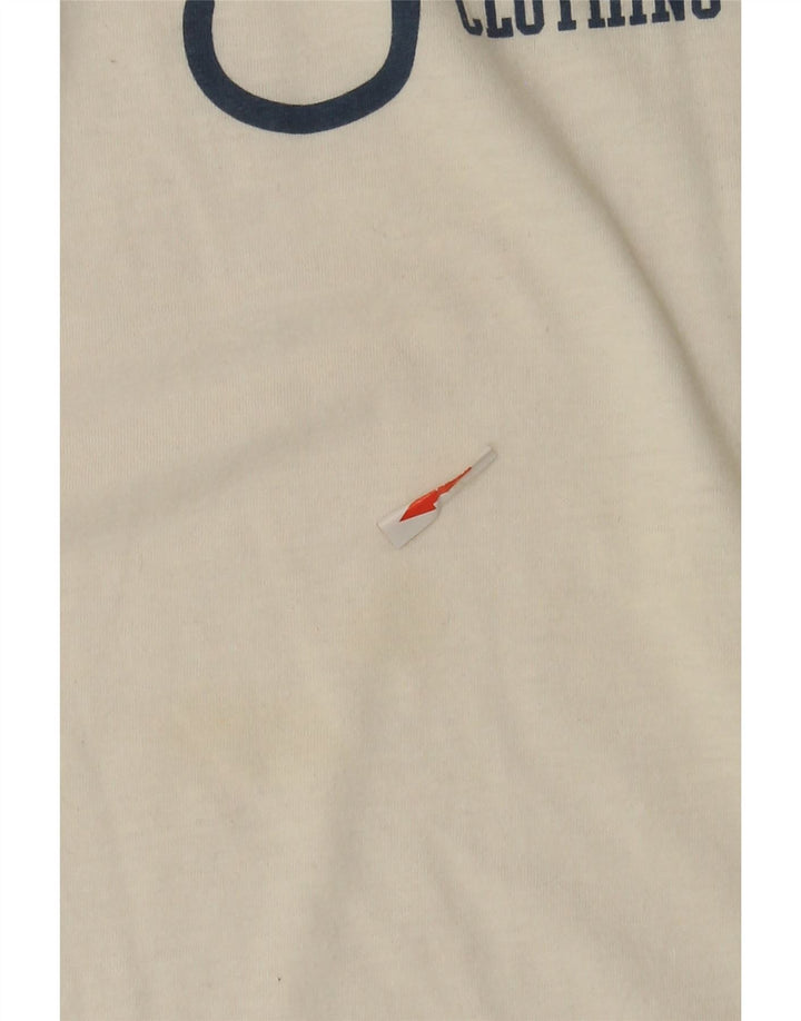 Jack & Jones Mens Graphic T-Shirt Top XL White Polyester