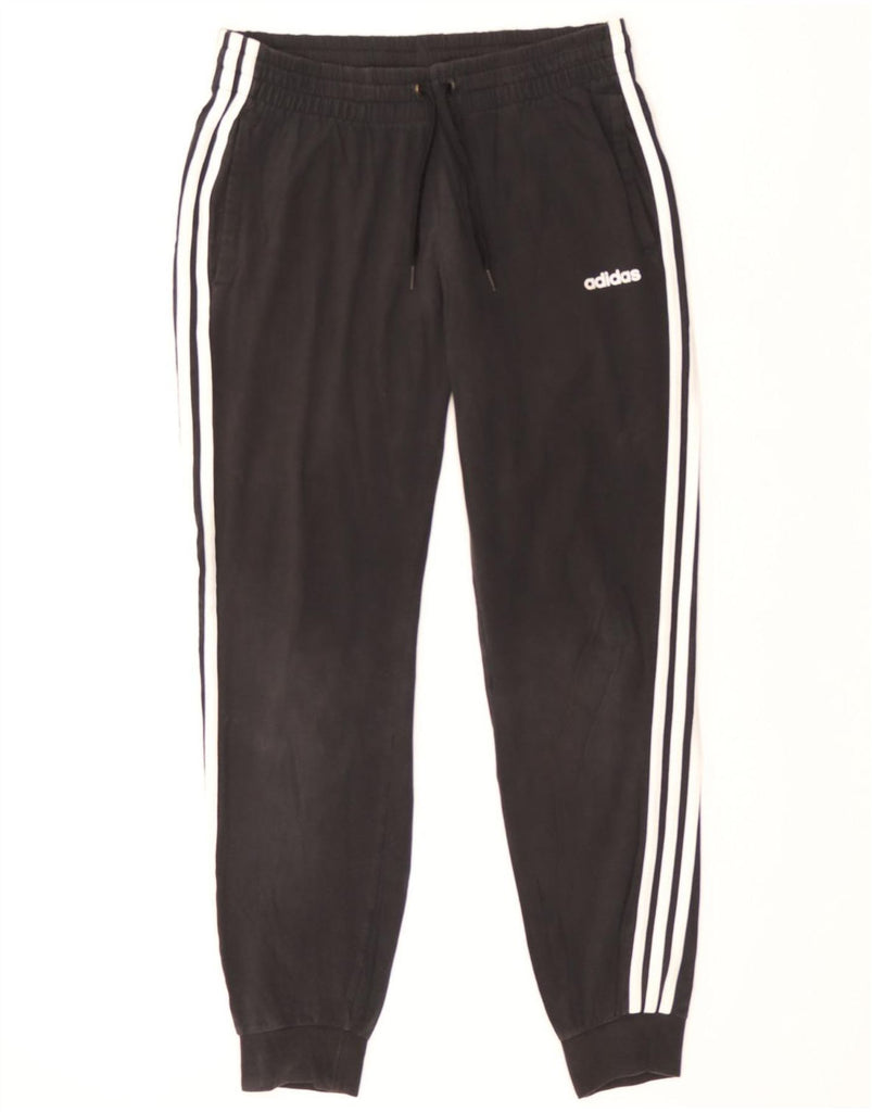 ADIDAS Womens Tracksuit Trousers Joggers UK 12/14 Medium Black Cotton Vintage Adidas and Second-Hand Adidas from Messina Hembry 