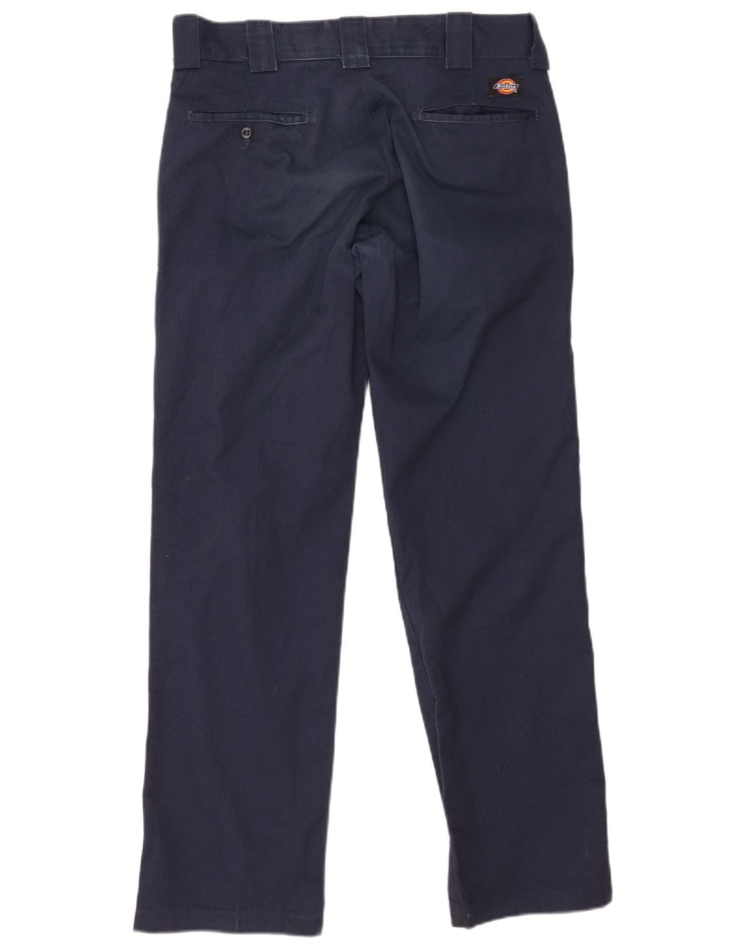 DICKIES Mens Slim Straight Chino Trousers W31 L32 Navy Blue Polyester
