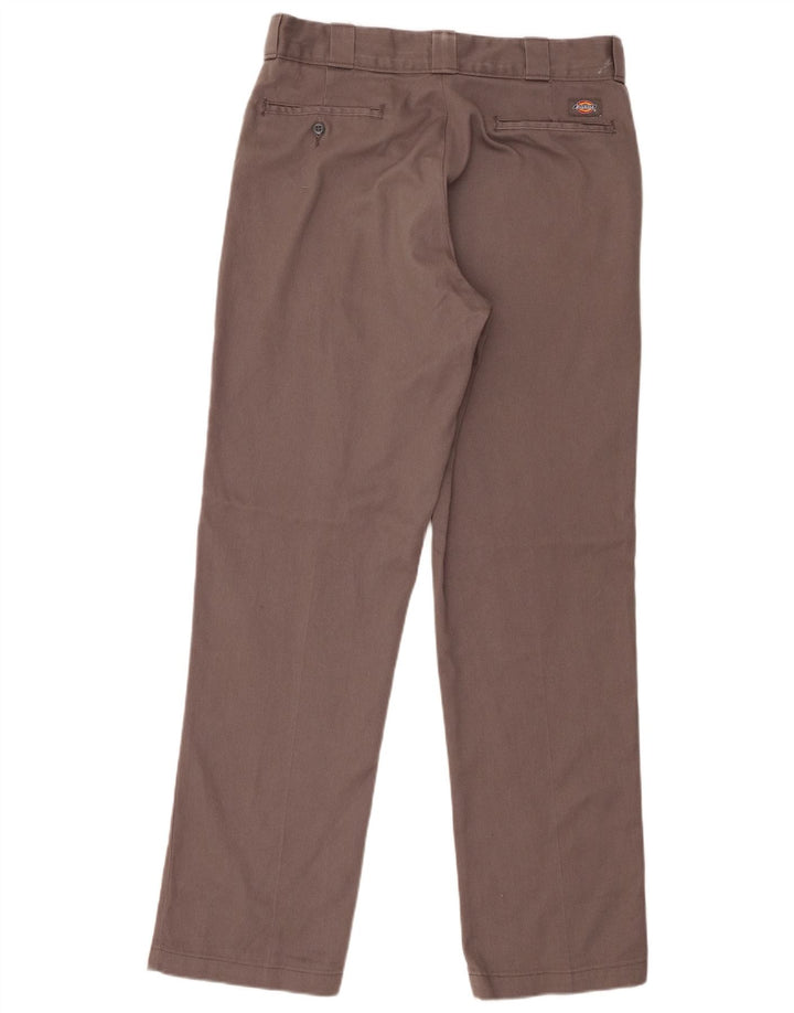 Dickies Mens Straight Chino Trousers W34 L34 Grey Polyester