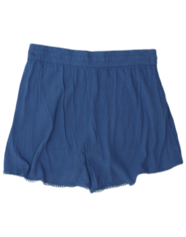 Marks & Spencer Womens Sport Shorts UK 12 Medium  Blue Viscose