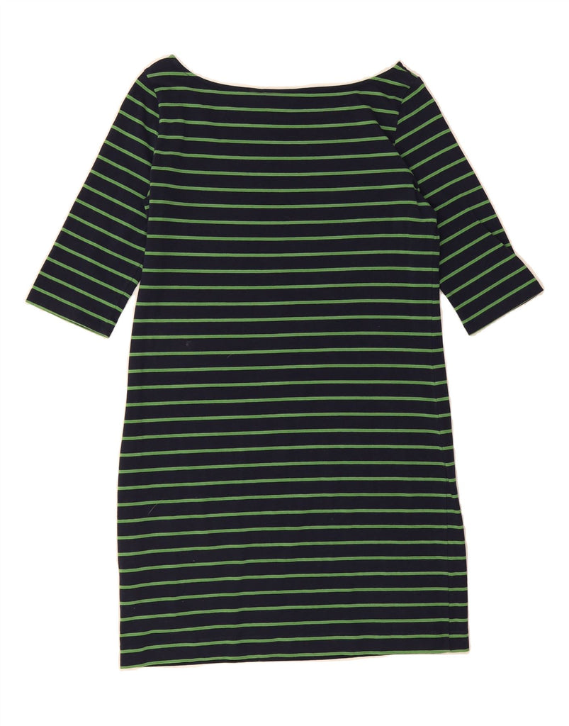 FRENCH CONNECTION Womens Sheath Dress UK 14 Medium Navy Blue Striped Vintage French Connection and Second-Hand French Connection from Messina Hembry 