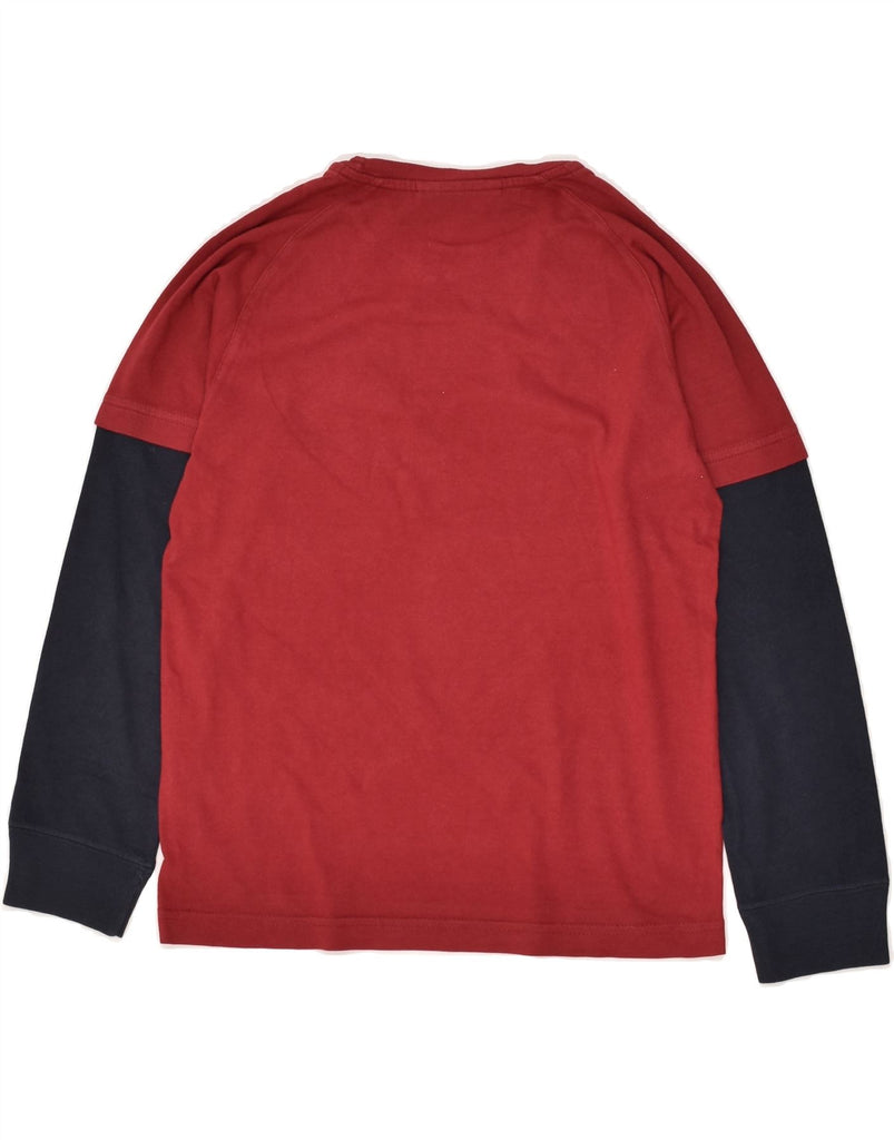 CHAMPION Boys Graphic Top Long Sleeve 9-10 Years Red Colourblock | Vintage Champion | Thrift | Second-Hand Champion | Used Clothing | Messina Hembry 