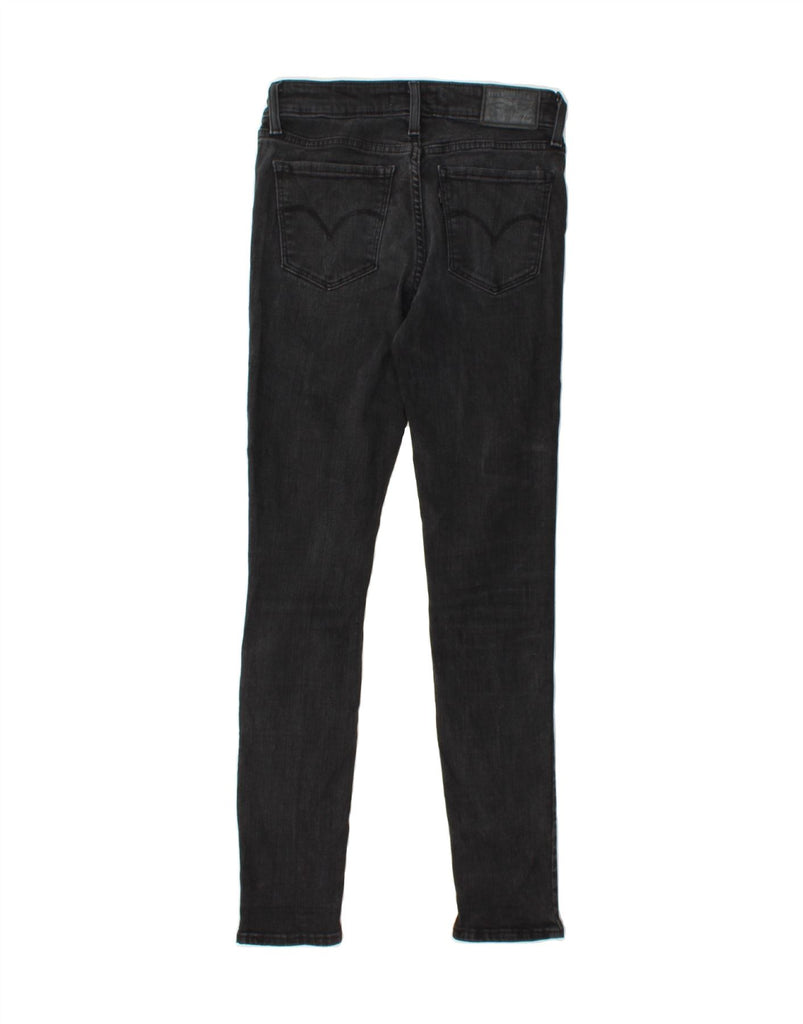 LEVI'S Womens 711 Distressed Skinny Jeans W26 L30 Black Cotton Vintage Levi's and Second-Hand Levi's from Messina Hembry 