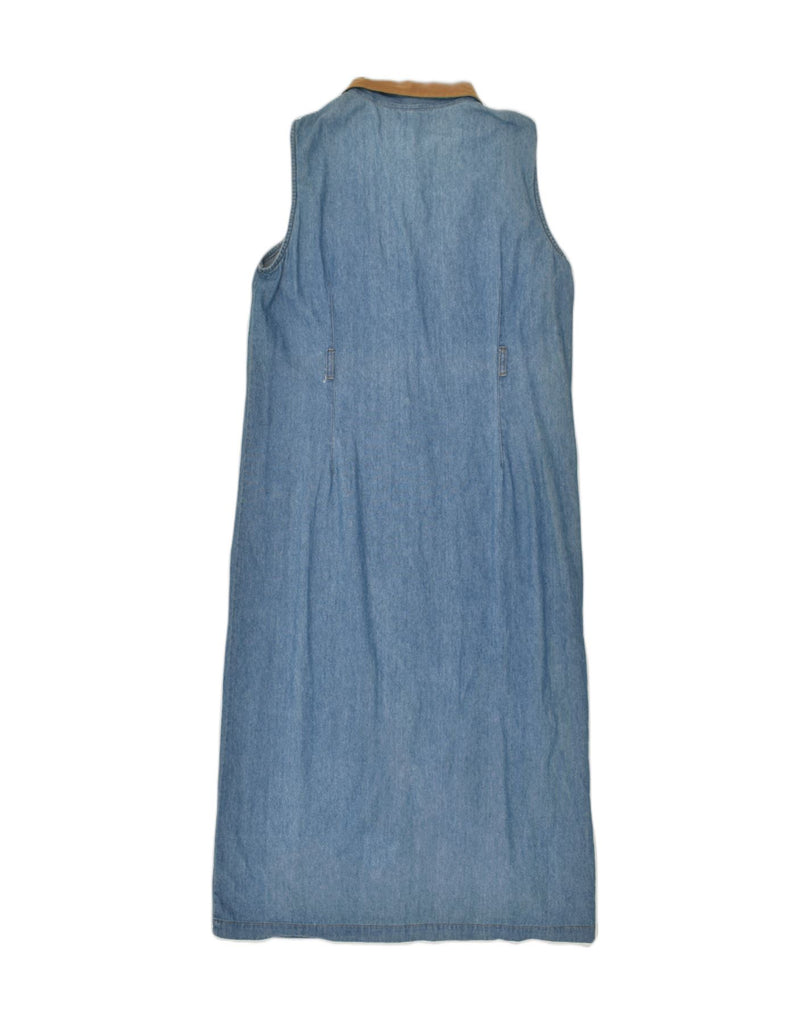 NEW LOOK Womens Sleeveless Denim Shirt Dress UK 16 Large Blue Cotton | Vintage NEW LOOK | Thrift | Second-Hand NEW LOOK | Used Clothing | Messina Hembry 