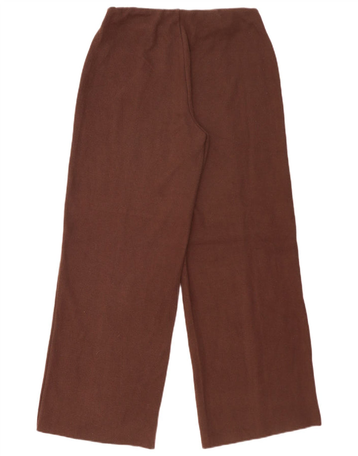 Zara Womens Knit Tracksuit Trousers UK 14 Medium  Brown Polyester
