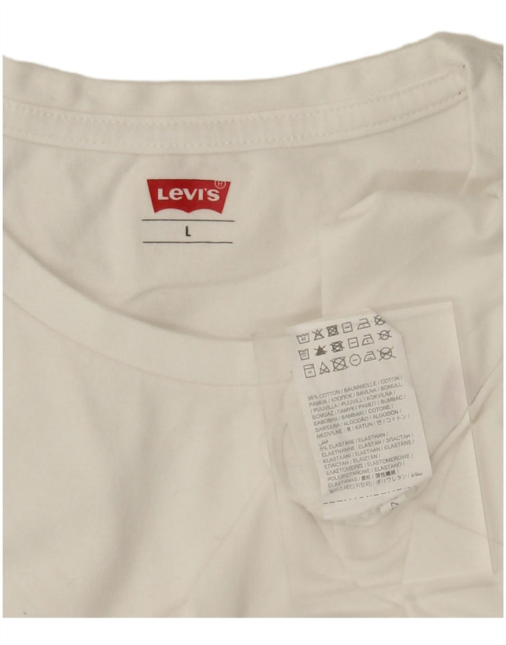 Levi's Mens T-Shirt Top Large White Cotton
