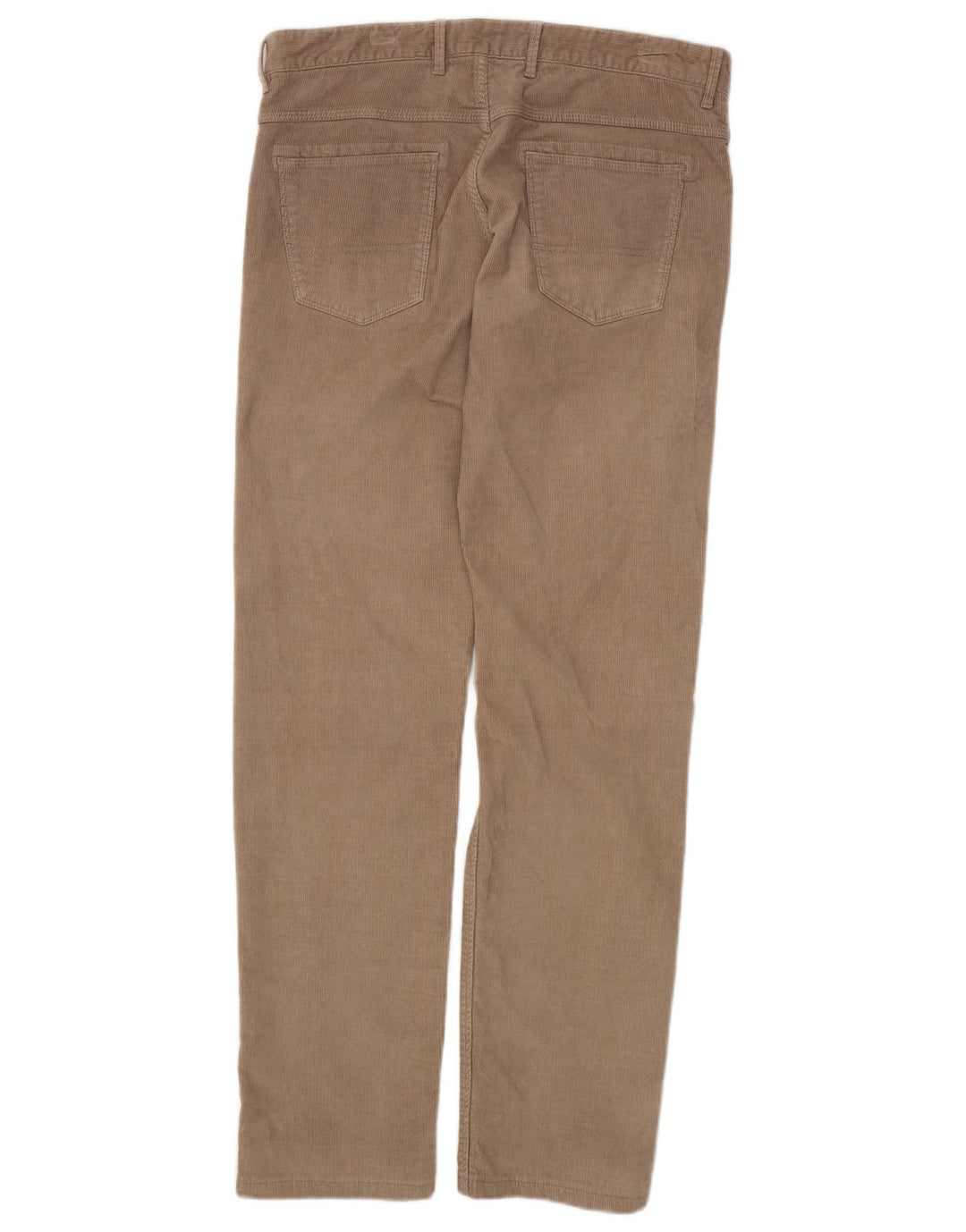 MASSIMO DUTTI Mens Straight Corduroy Trousers EU 40 Medium W33 L31 Beige