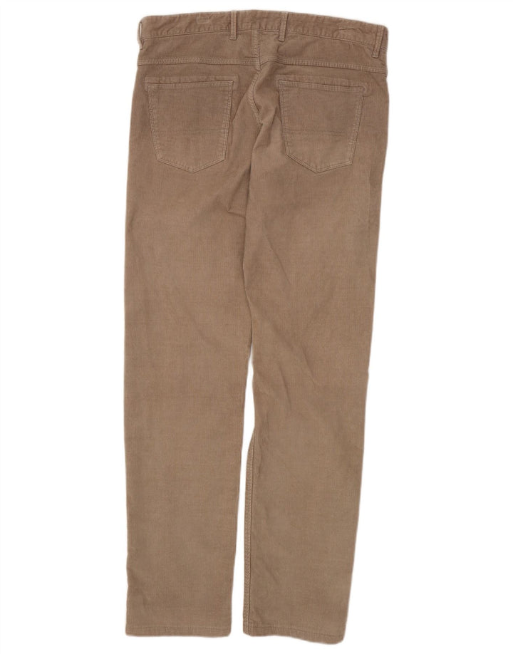 MASSIMO DUTTI Mens Straight Corduroy Trousers EU 40 Medium W33 L31 Beige