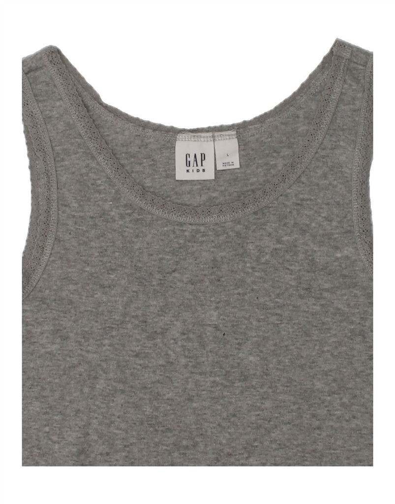 GAP Girls Vest Top 10-11 Years Large Grey Cotton | Vintage Gap | Thrift | Second-Hand Gap | Used Clothing | Messina Hembry 