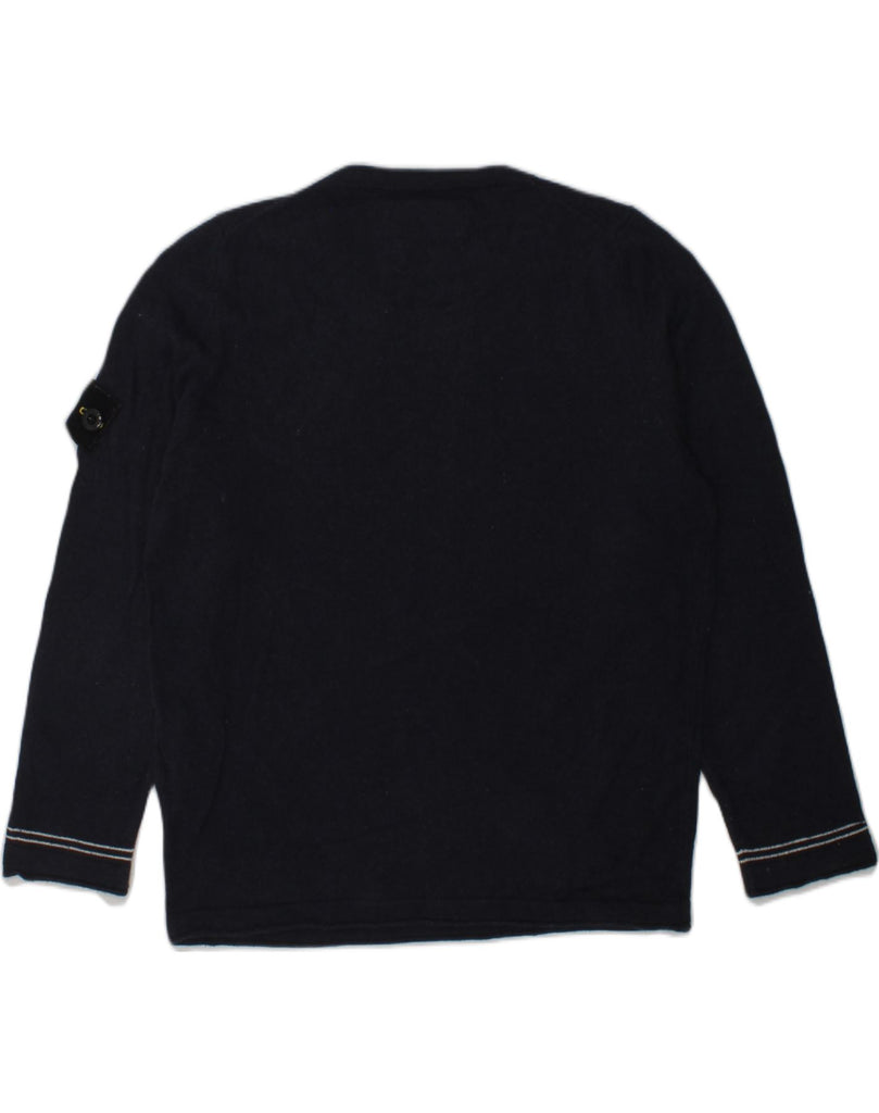 STONE ISLAND Boys Boat Neck Jumper Sweater 5-6 Years Navy Blue | Vintage Stone Island | Thrift | Second-Hand Stone Island | Used Clothing | Messina Hembry 