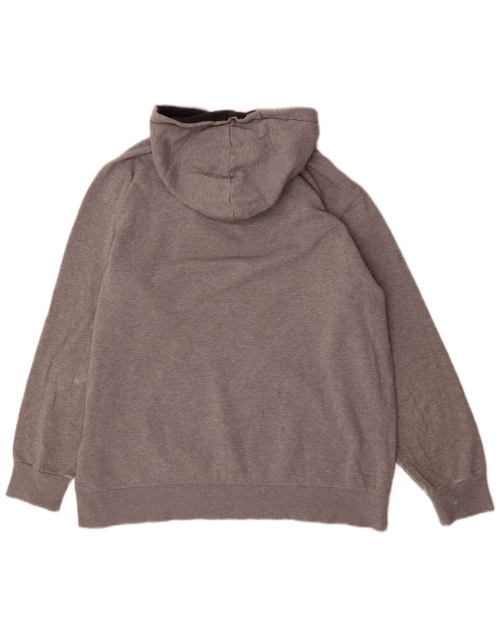 Reebok Mens Graphic Hoodie Jumper Large Grey Cotton
