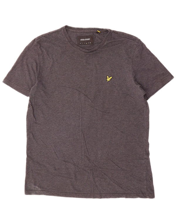 Lyle & Scott Mens T-Shirt Top Large Grey Cotton
