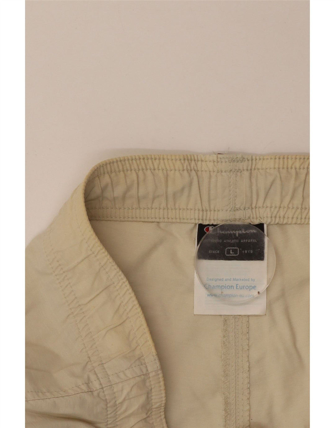 CHAMPION Mens Straight Casual Trousers Large W36 L29 Off White Cotton