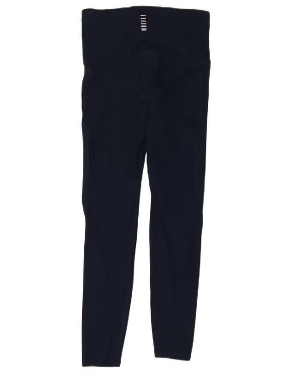 Under Armour Womens Graphic Leggings UK 12 Medium  Navy Blue Polyester
