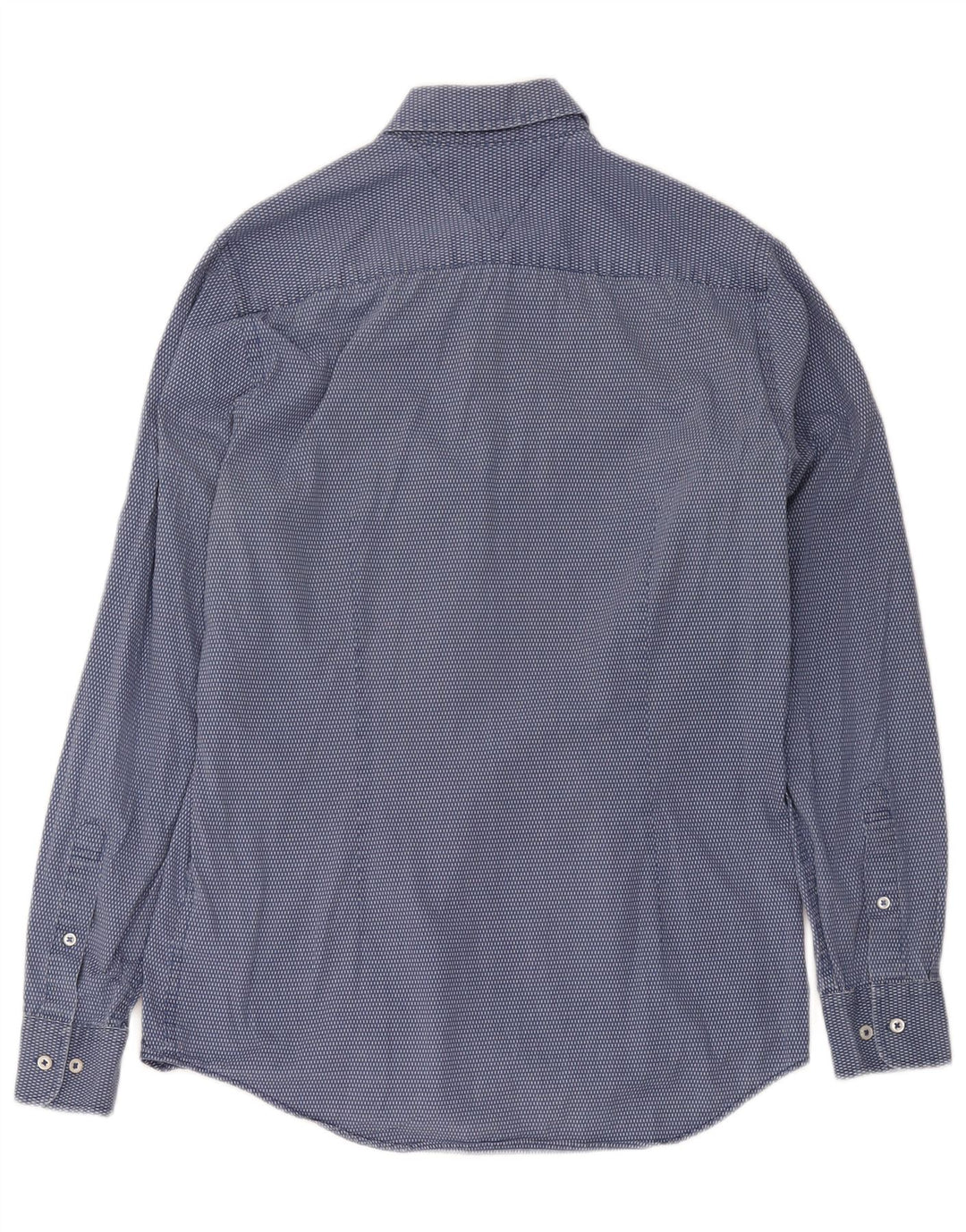 Tommy Hilfiger Mens Slim Fit Shirt Medium Blue Spotted Cotton
