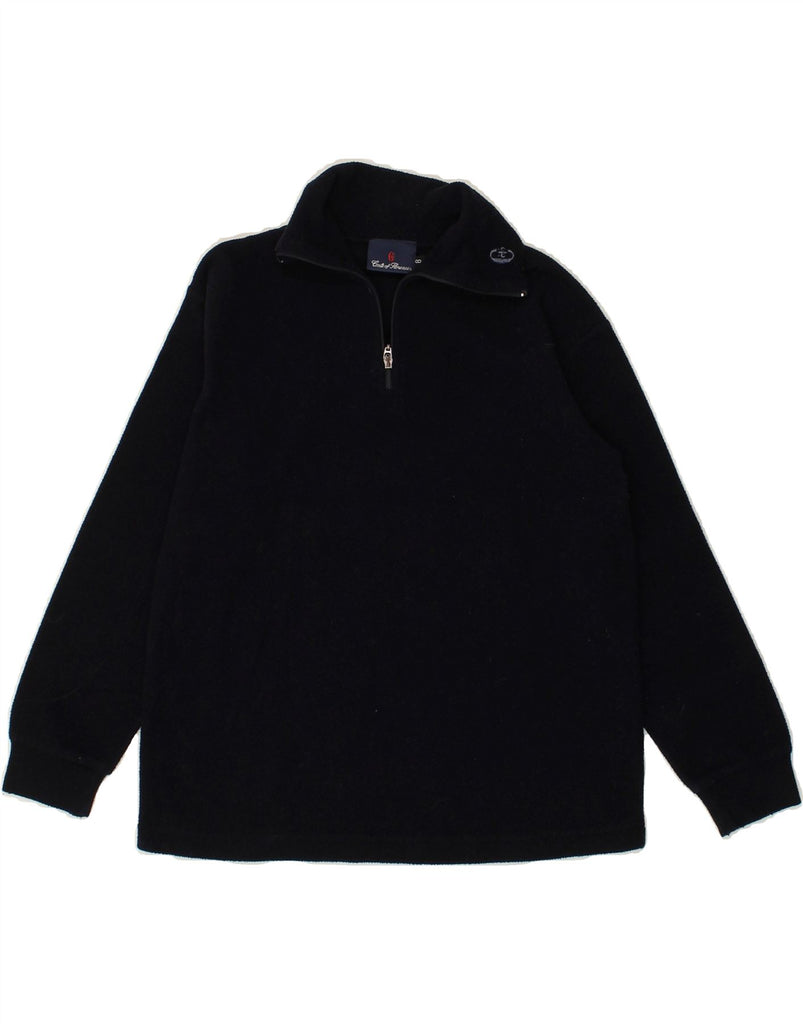 CONTE OF FLORENCE Boys Zip Neck Fleece Jumper 7-8 Years Navy Blue | Vintage Conte of Florence | Thrift | Second-Hand Conte of Florence | Used Clothing | Messina Hembry 