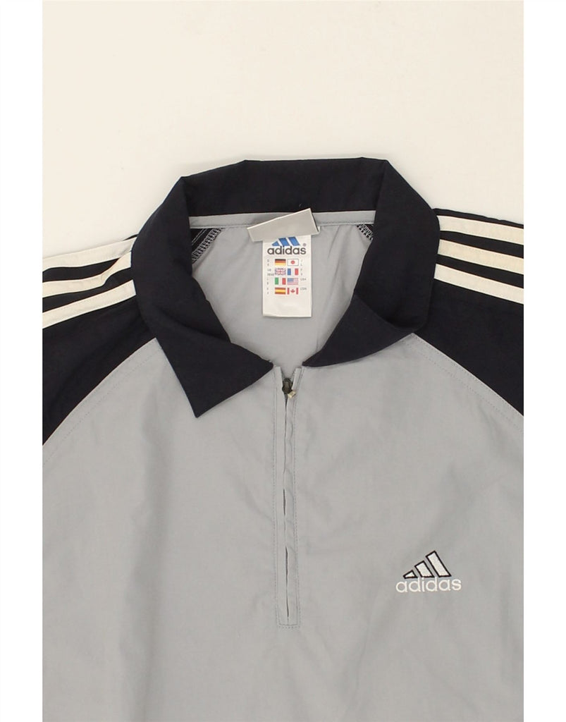 ADIDAS Mens Short Sleeve Pullover Tracksuit Top UK 38/40 Medium Grey | Vintage Adidas | Thrift | Second-Hand Adidas | Used Clothing | Messina Hembry 