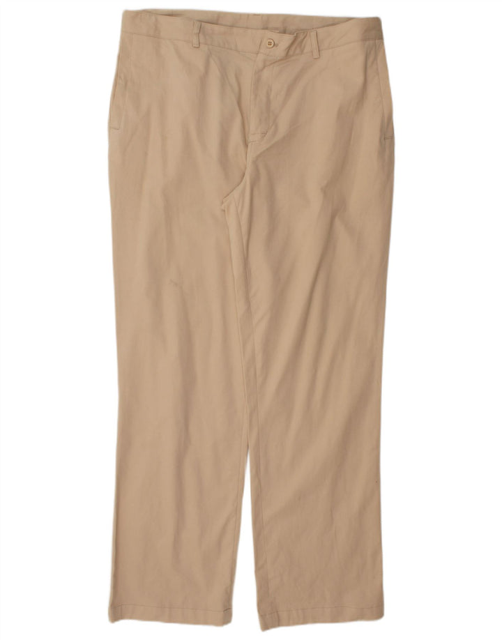 FILA Mens Straight Chino Trousers W38 L32 Beige Cotton