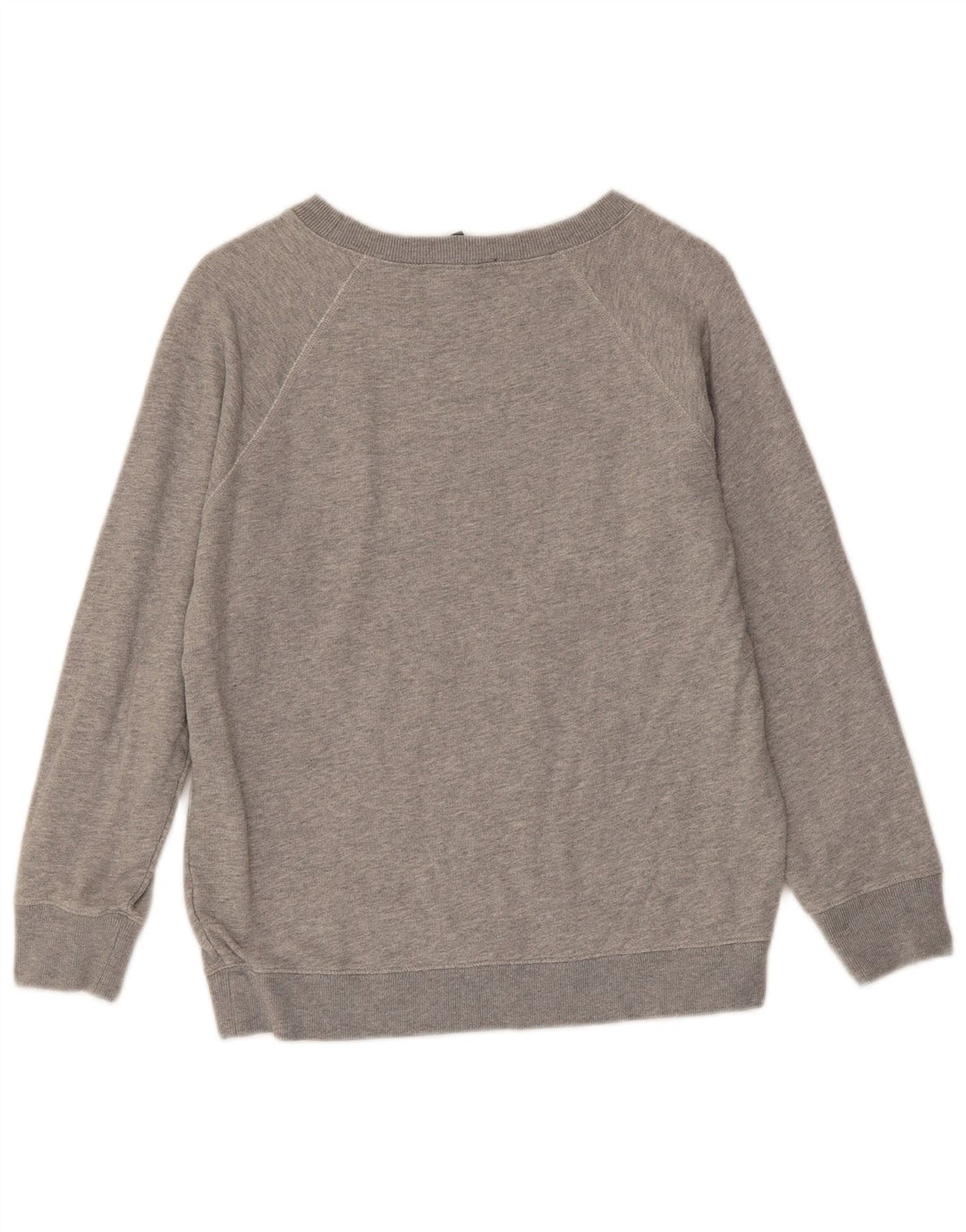 J. CREW Womens Graphic Sweatshirt Jumper UK 10 Small Grey Cotton