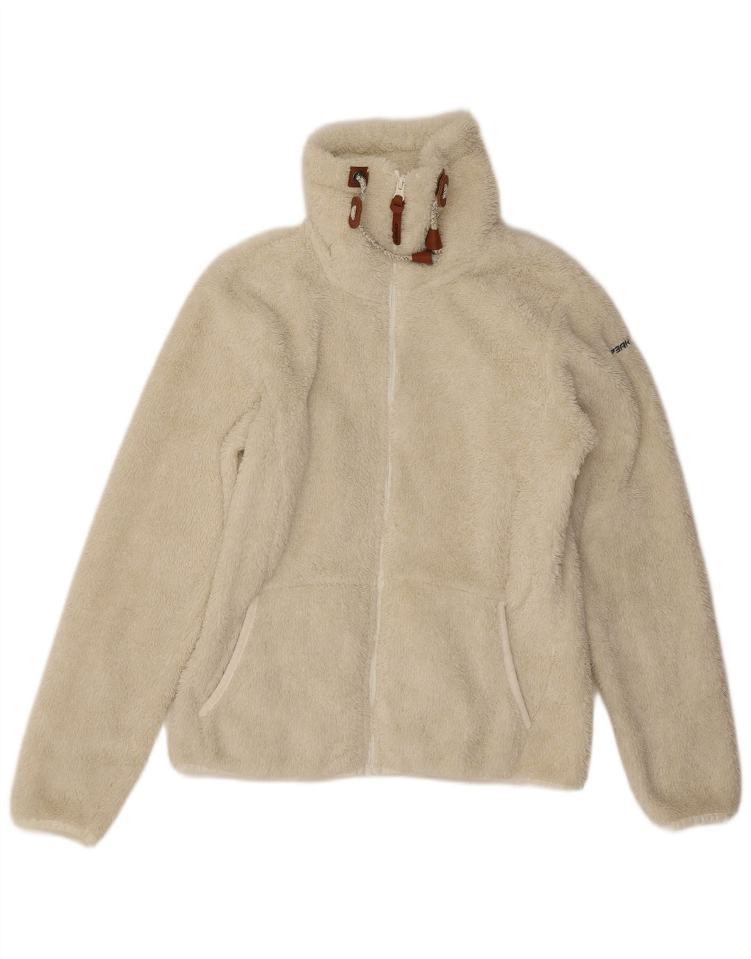 Icepeak Womens Fleece Jacket UK 16 Large Off White Polyester