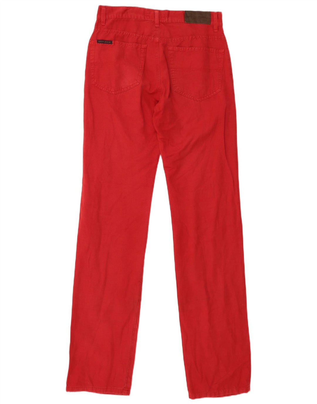 GANT Mens Regular Fit Casual Trousers W30 L36 Red Cotton