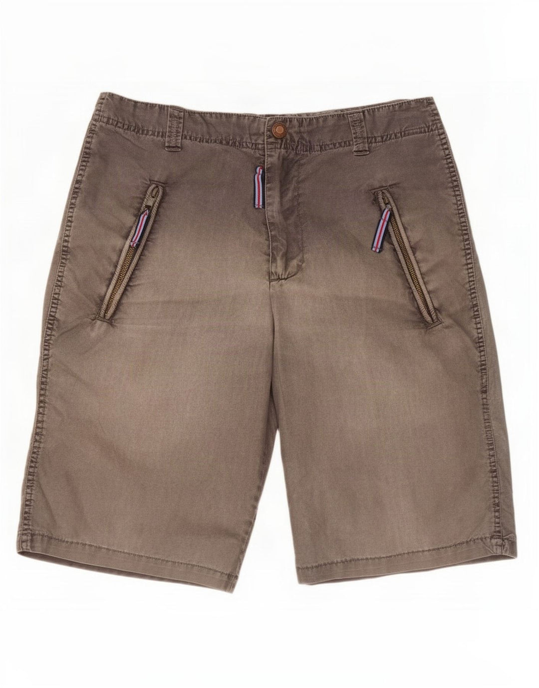 Zara Mens Chino Shorts EU 38 Small W30 Grey Polyester