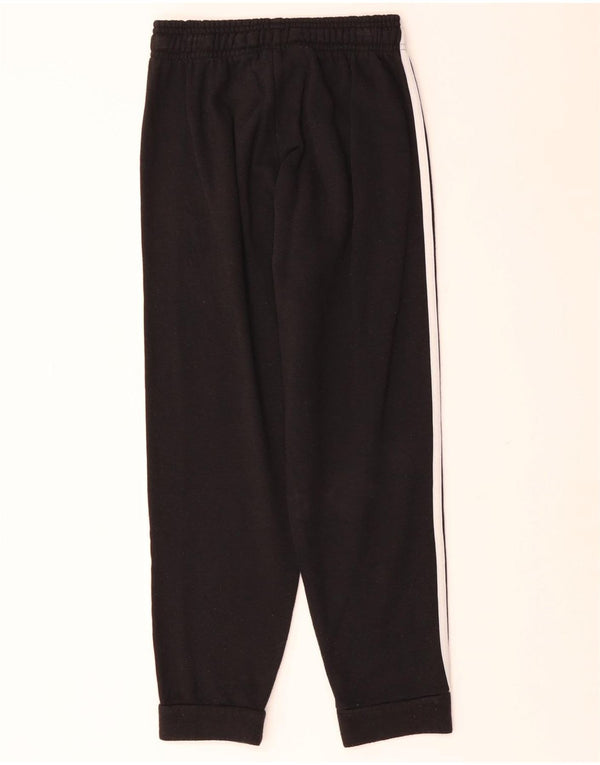 ADIDAS Boys Tracksuit Trousers Joggers 11-12 Years  Black Cotton