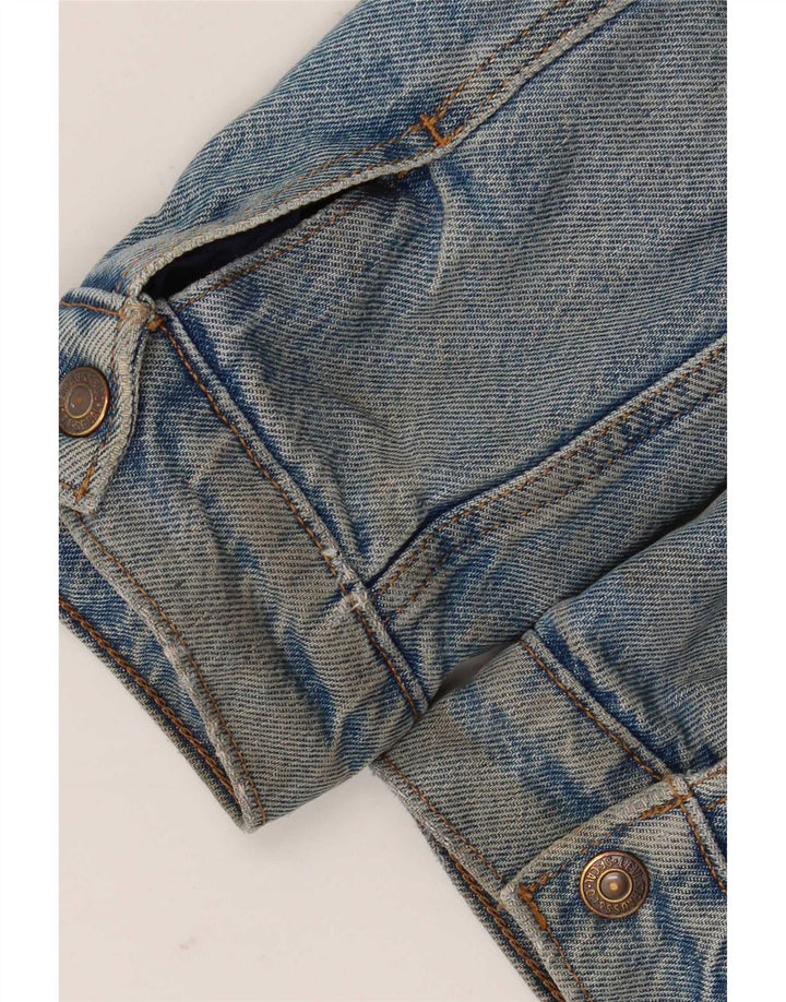 Levi's Mens Denim Sherpa Jacket UK 34 XS Blue Cotton