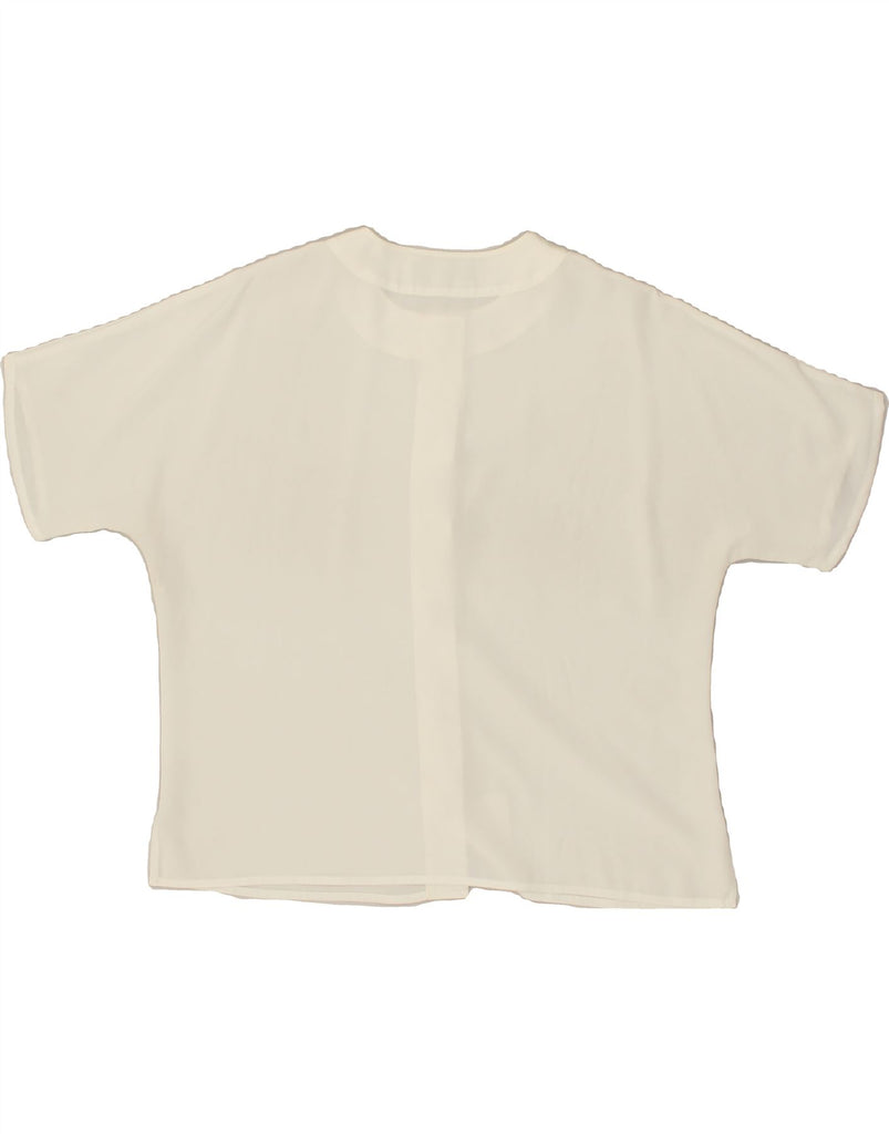 PERSONA Womens Short Sleeve Shirt Blouse Size 17 Small White Polyester | Vintage Persona | Thrift | Second-Hand Persona | Used Clothing | Messina Hembry 