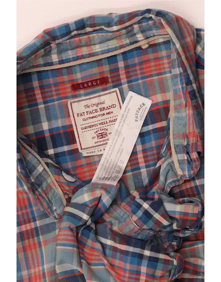 Fat Face Mens Shirt Large Multicoloured Check Cotton