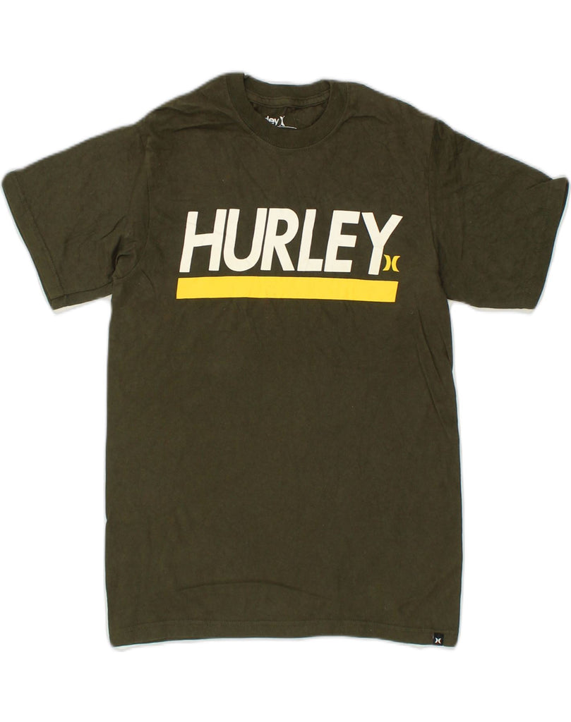 HURLEY Mens Classic Fit Graphic T-Shirt Top Small Khaki Cotton | Vintage Hurley | Thrift | Second-Hand Hurley | Used Clothing | Messina Hembry 